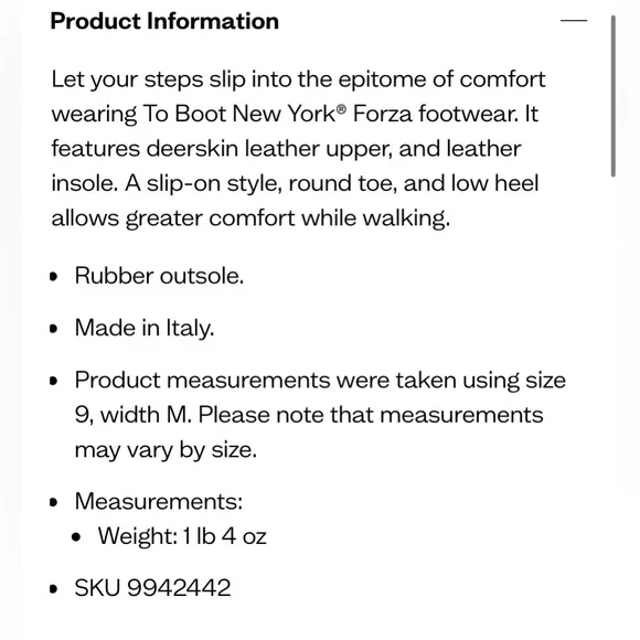 To Boot New York Forza brown leather loafers size 8 Mens 1624